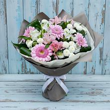 Букет цветов из:  Герберы, Альстромерии и Хризантемы #REPLACE_PRED# Алупке