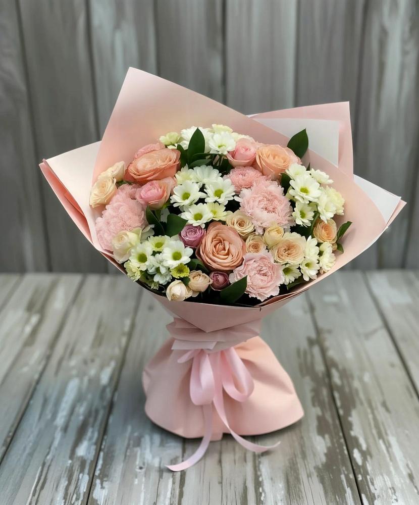 Букет цветов из: Гвоздики, Розы и Хризантемы в Алупке