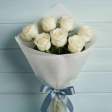 Букет 7 Белых роз Эдлесс Лав #REPLACE_PRED# Алупке