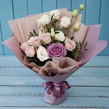 Букет цветов из:  Розы и Лизиантусы #REPLACE_PRED# Алупке