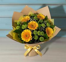 Букет цветов из:  Герберы и Хризантемы в Алупке