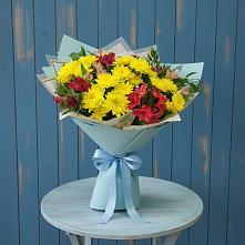 Букет цветов из:  Альстромерии и Хризантемы #REPLACE_PRED# Алупке